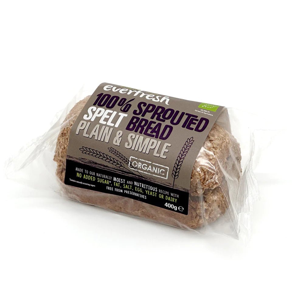 Everfresh Organic Plain and Simple Sprouted Spelt Bread 400g - Eco Natural Products - Everfresh - Spelt Bread