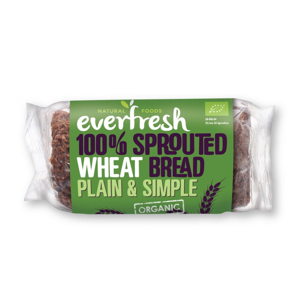 Everfresh Organic Plain and Simple Sprouted Wheat Bread 400g - Everfresh - Wheat Bread - Eco Natural Products