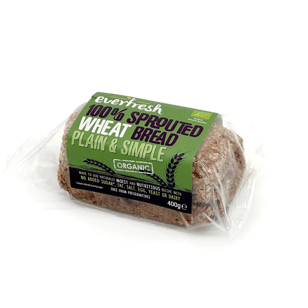 Everfresh Organic Plain and Simple Sprouted Wheat Bread 400g - Eco Natural Products - Everfresh - Wheat Bread