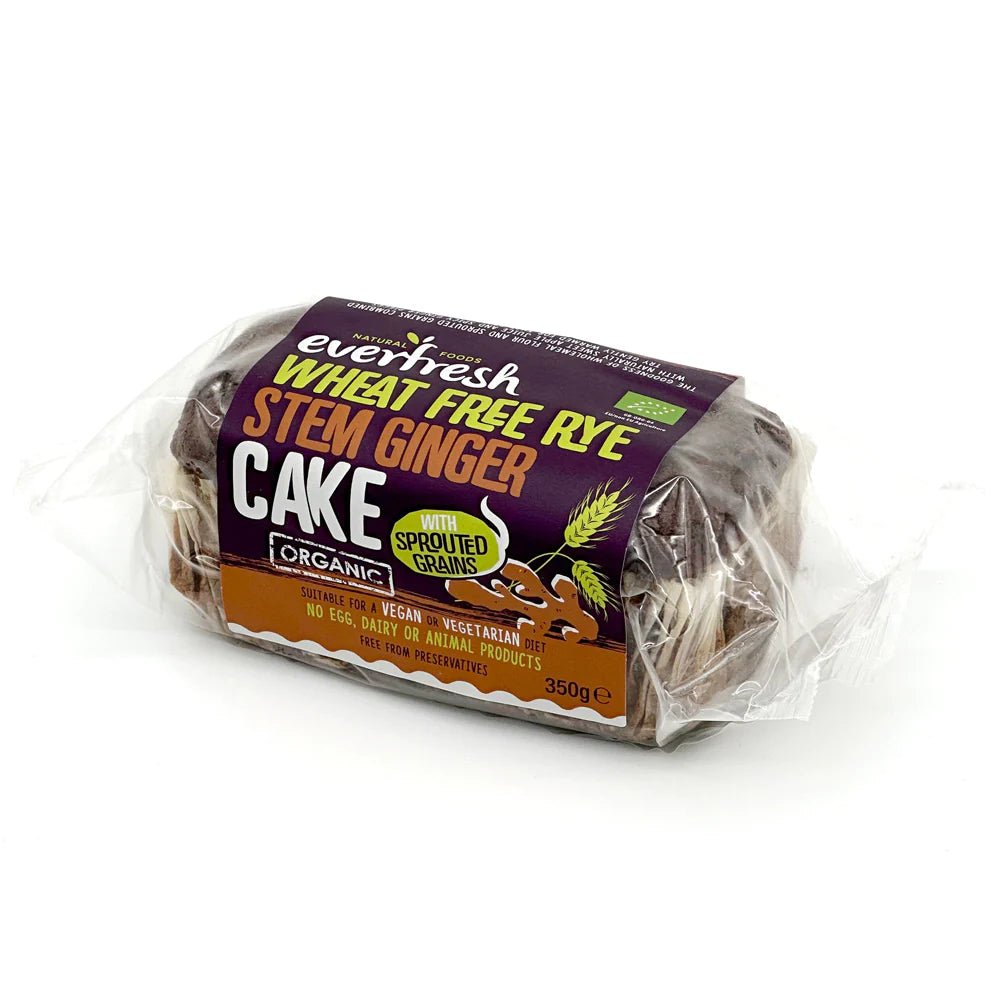 Everfresh Organic Stem Ginger Sprouted Grains Cake 350g - Eco Natural Products - Everfresh - Cake