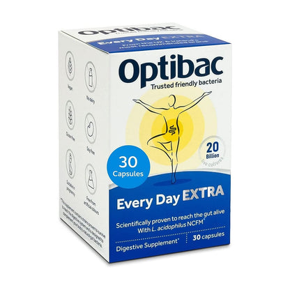 Every Day Probiotics EXTRA Strength 30 Capsules - OptiBac Probiotics - Vitamins & Supplements - Eco Natural Products