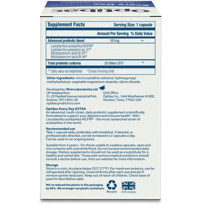 Every Day Probiotics EXTRA Strength 30 Capsules - OptiBac Probiotics - Vitamins & Supplements - Eco Natural Products