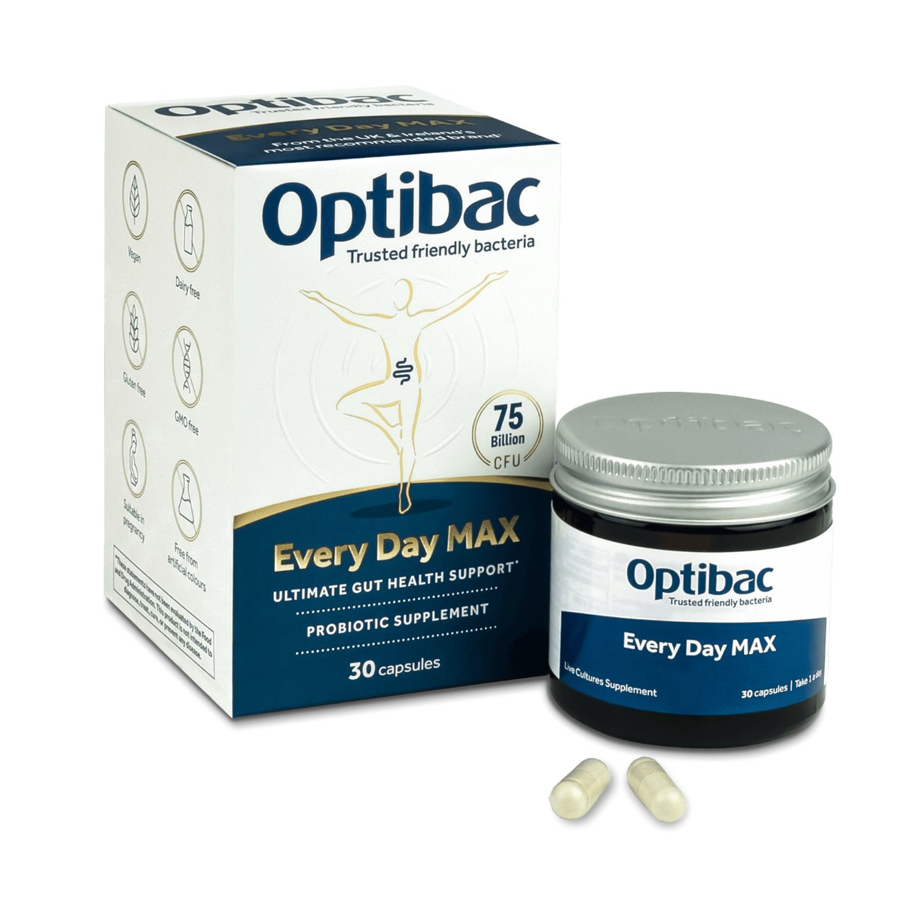 Every Day Probiotics MAX 30 Capsules - Eco Natural Products - OptiBac Probiotics - Vitamins & Supplements