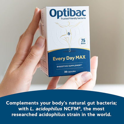 Every Day Probiotics MAX 30 Capsules - OptiBac Probiotics - Vitamins & Supplements - Eco Natural Products