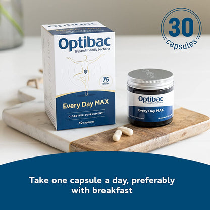 Every Day Probiotics MAX 30 Capsules - OptiBac Probiotics - Vitamins & Supplements - Eco Natural Products