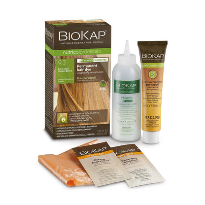 Extra Light Golden Blond 9.3 Rapid Permanent Hair Dye 140ml - BioKap - Hair Color - Eco Natural Products