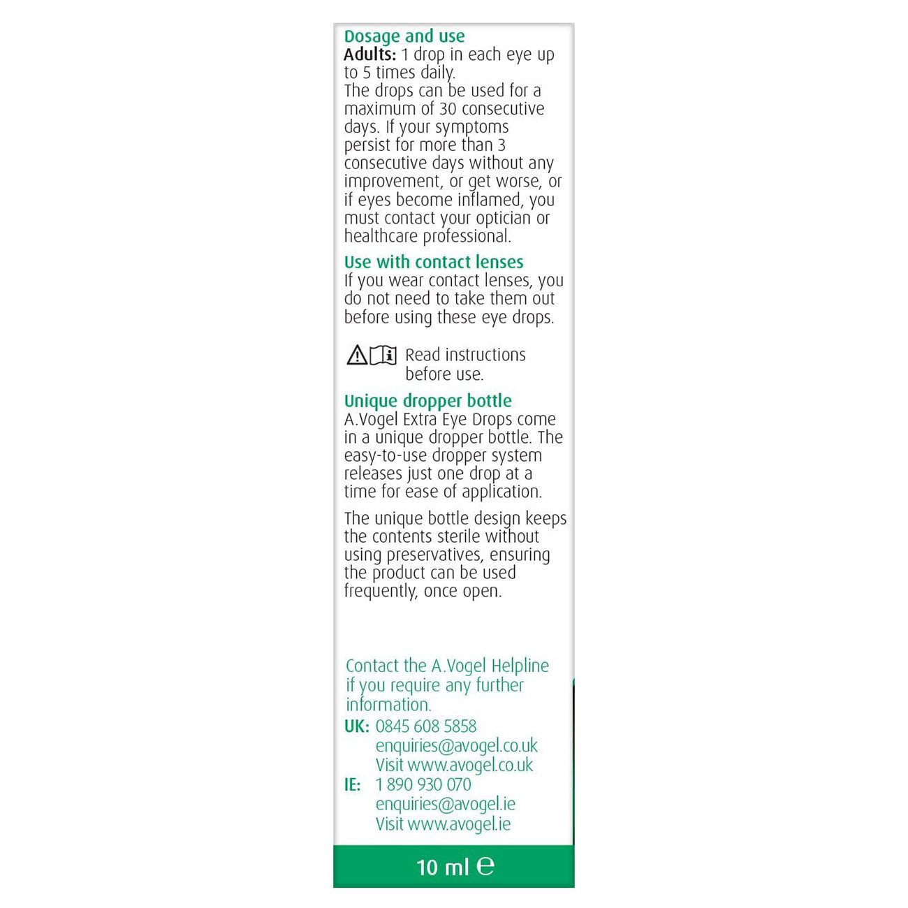 Extra Moisturising Eye Drops 10ml - A. Vogel - Eye Drops - Eco Natural Products