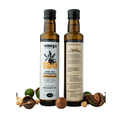 Extra Virgin Macadamia Oil 250ml - Omega Pressery - Cooking Oils - Eco Natural Products