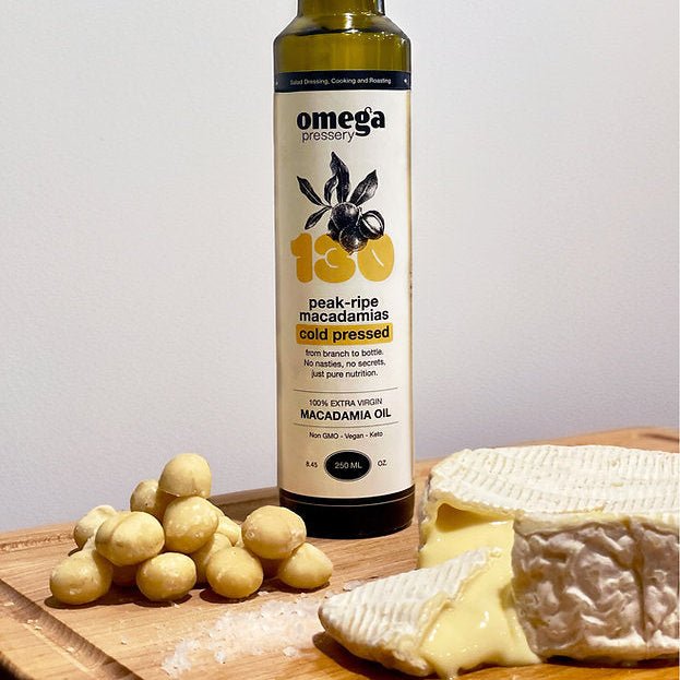 Extra Virgin Macadamia Oil 250ml - Omega Pressery - Cooking Oils - Eco Natural Products