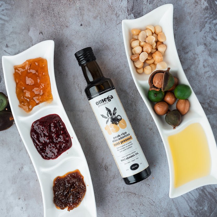 Extra Virgin Macadamia Oil 250ml - Omega Pressery - Cooking Oils - Eco Natural Products