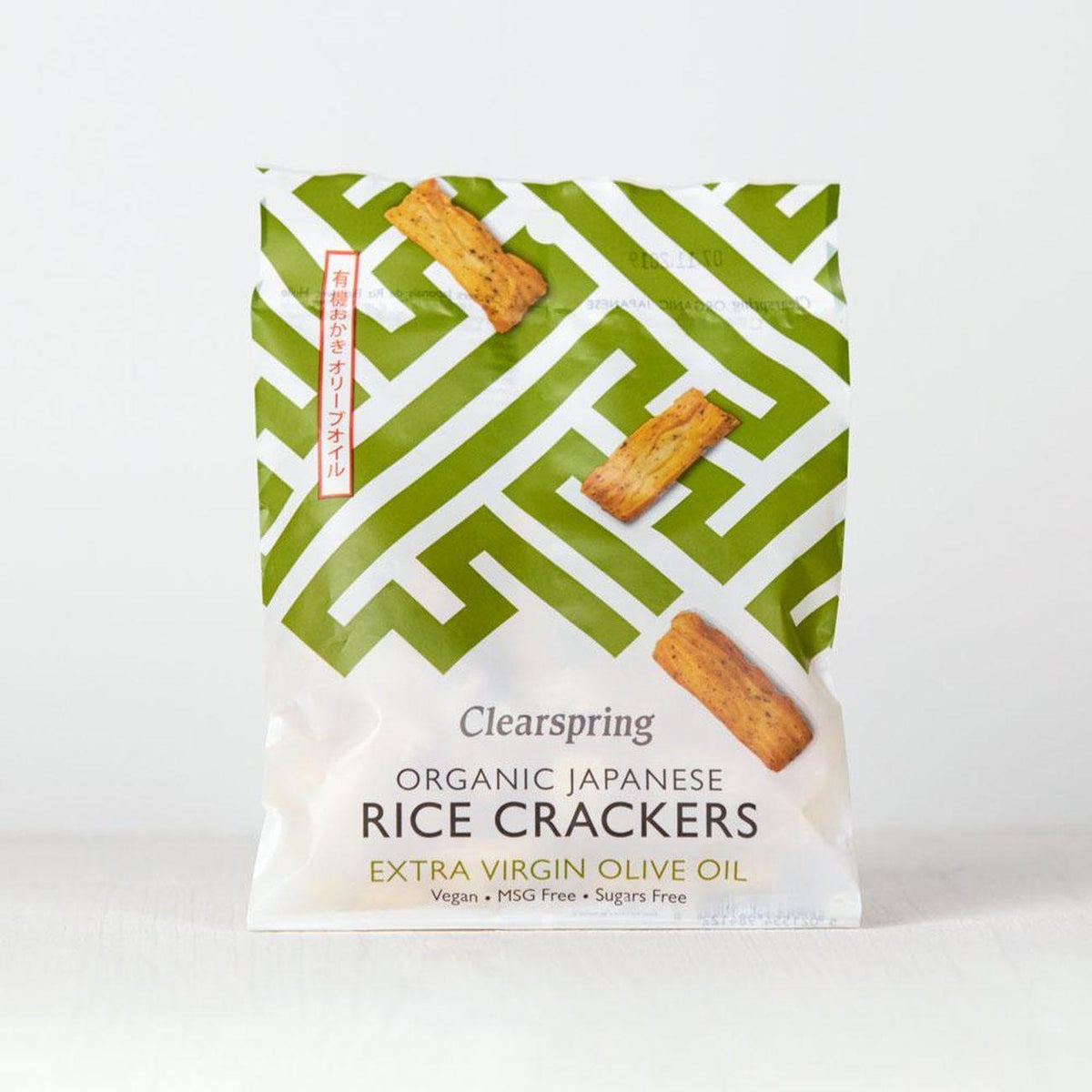 Extra Virgin Olive Oil Japanese Rice Crackers 50g - Clearspring - Rice Crackers - Eco Natural Products