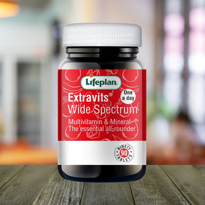 Extravits Wide Spectrum 90 Tablets - Lifeplan - Food Supplement - Eco Natural Products