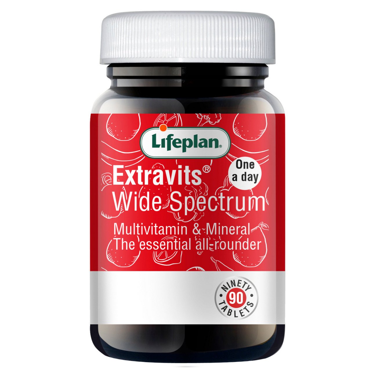 Extravits Wide Spectrum 90 Tablets - Eco Natural Products - Lifeplan - Food Supplement