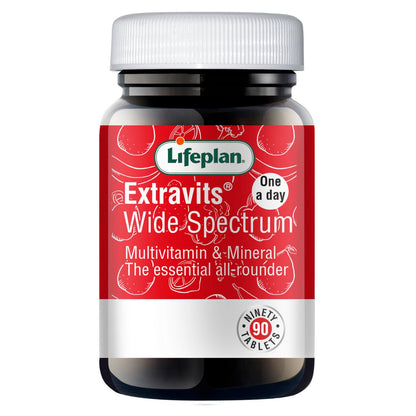 Extravits Wide Spectrum 90 Tablets - Lifeplan - Food Supplement - Eco Natural Products