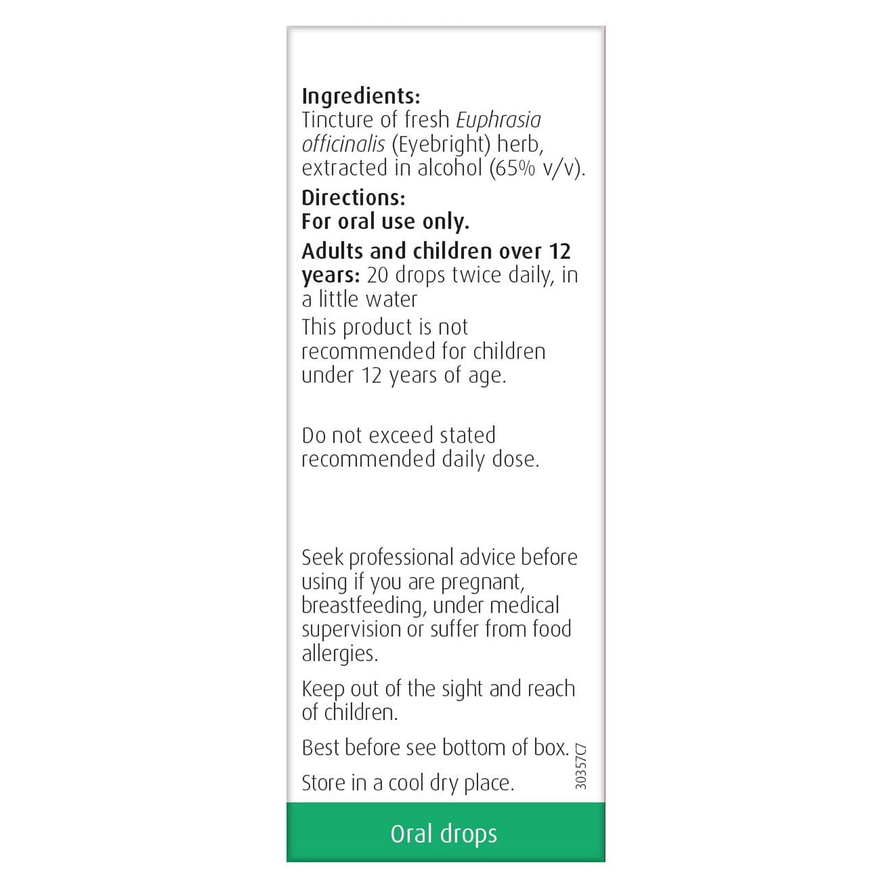 Eyebright Euphrasia Tincture 50ml - A. Vogel - Eye Drops - Eco Natural Products