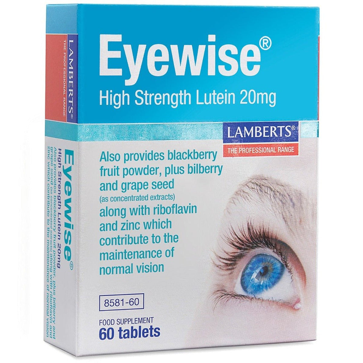 Eyewise Lutein 20mg 60 Tablets - Lamberts - Food Supplement - Eco Natural Products