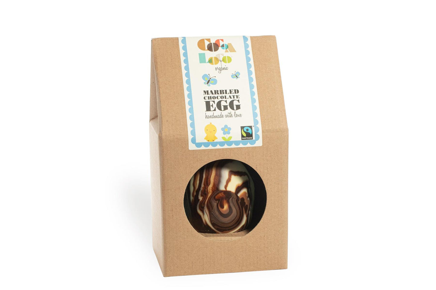 Organic Marbled Chocolate-filled with Milk Buttons Easter Egg 225g