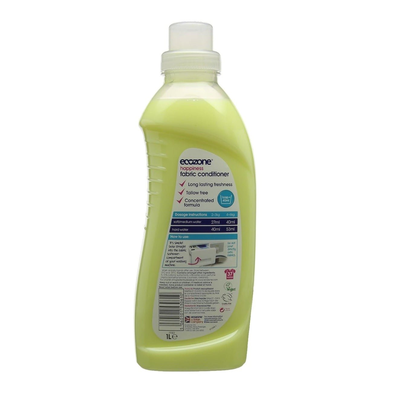 Fabric Conditioner Happiness 1L - Ecozone - Fabric Conditioner - Eco Natural Products