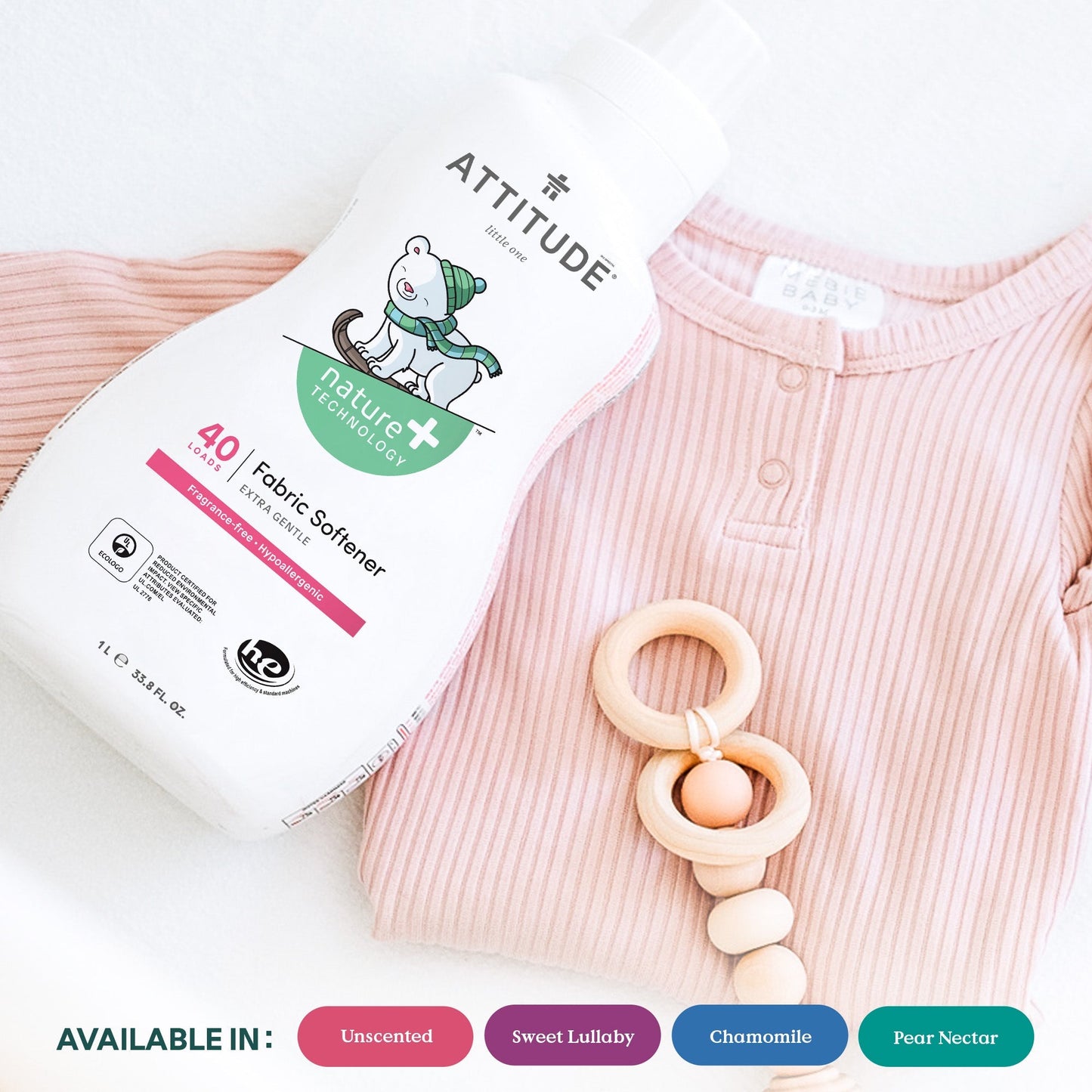 Fabric Softener Baby Fragrance - Free 1050ml - Attitude - Fabric Softener - Eco Natural Products