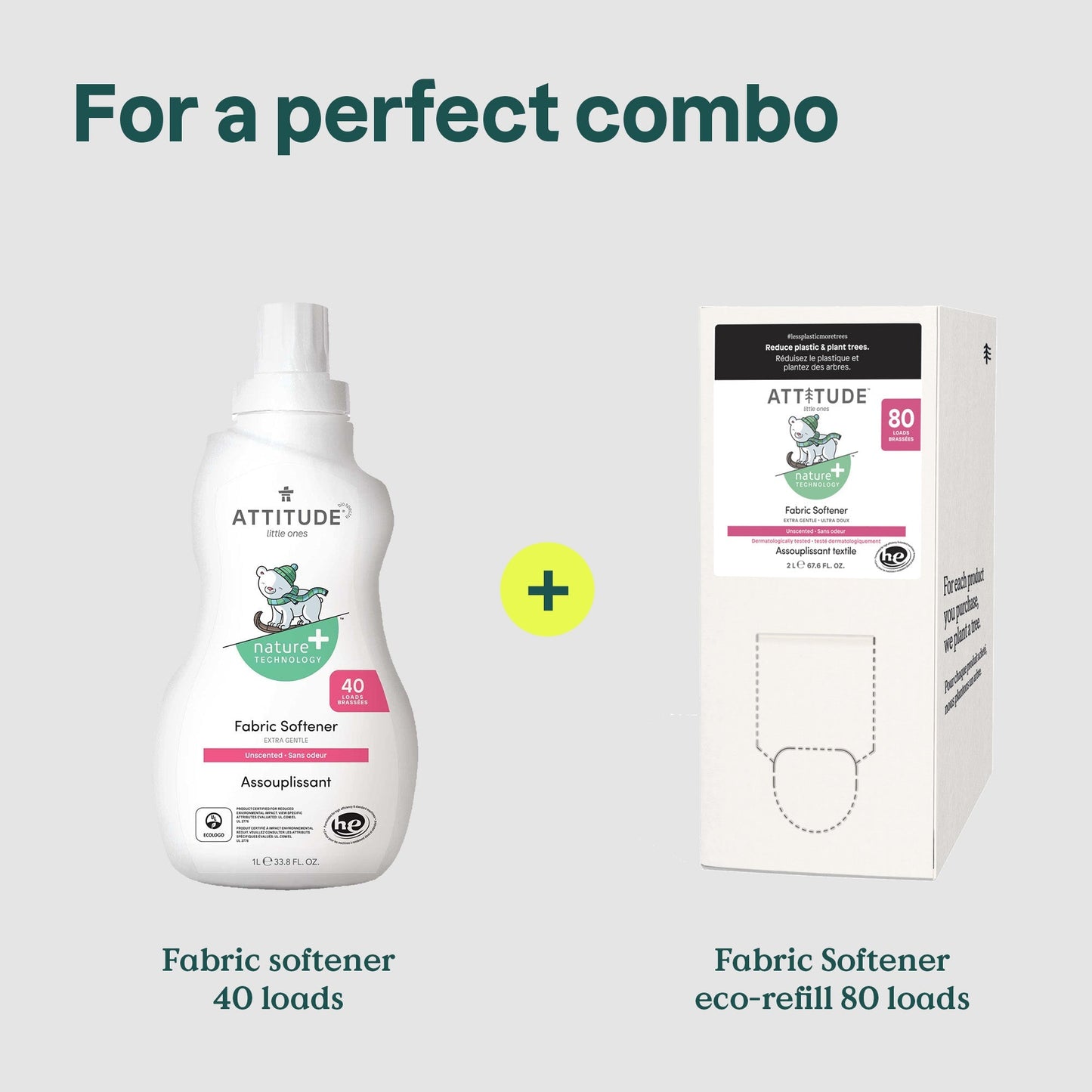 Fabric Softener Baby Fragrance - Free 1050ml - Attitude - Fabric Softener - Eco Natural Products