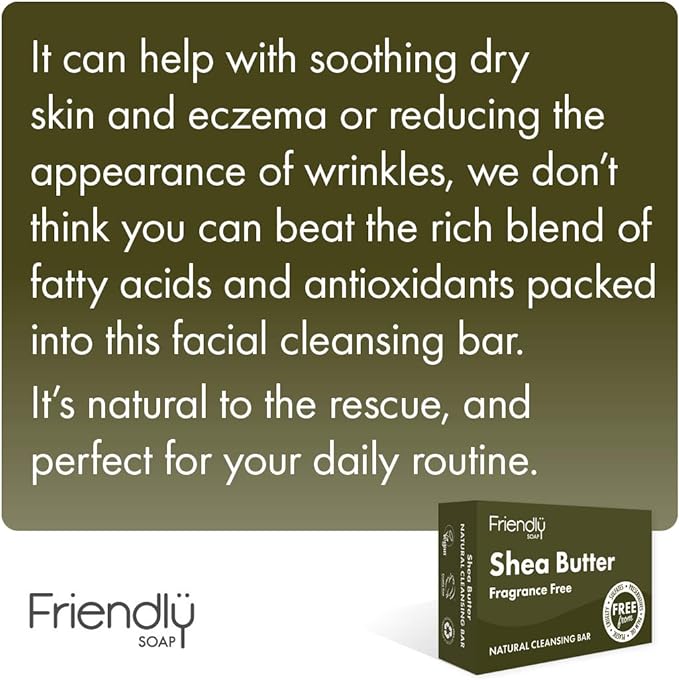 Facial Cleansing Shea Butter Soap 95g - Friendly Soap - Bar Soap - Eco Natural Products