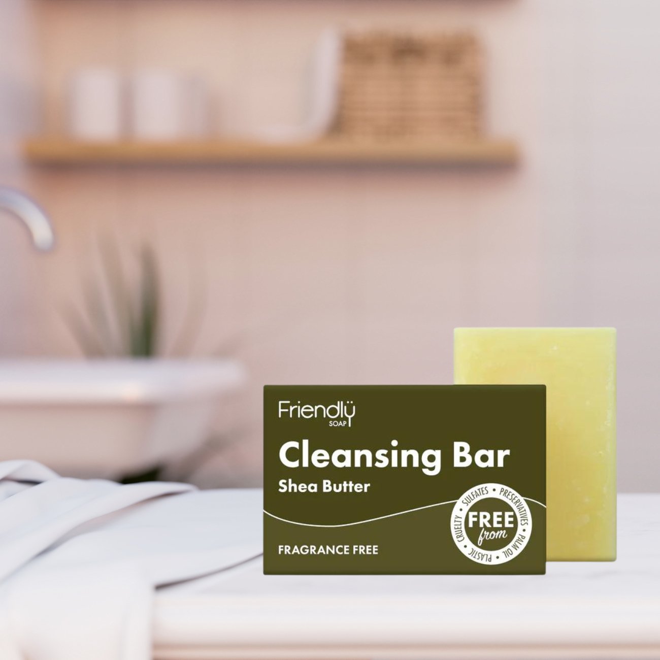 Facial Cleansing Shea Butter Soap 95g - Friendly Soap - Bar Soap - Eco Natural Products