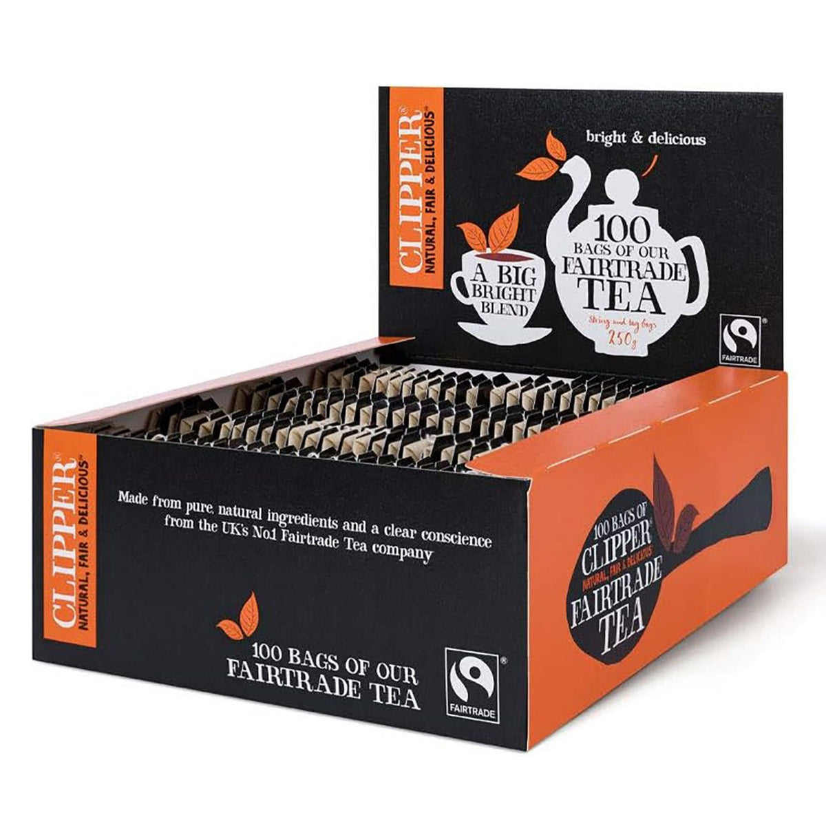 Fairtrade Black Tea 100 String and Tag - Clipper - Black Tea - Eco Natural Products