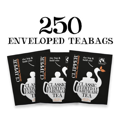 Fairtrade Black Tea 250 Envelopes - Clipper - Black Tea - Eco Natural Products