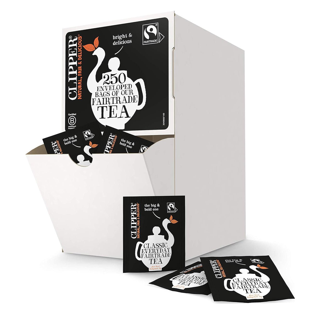 Fairtrade Black Tea 250 Envelopes - Eco Natural Products - Clipper - Black Tea