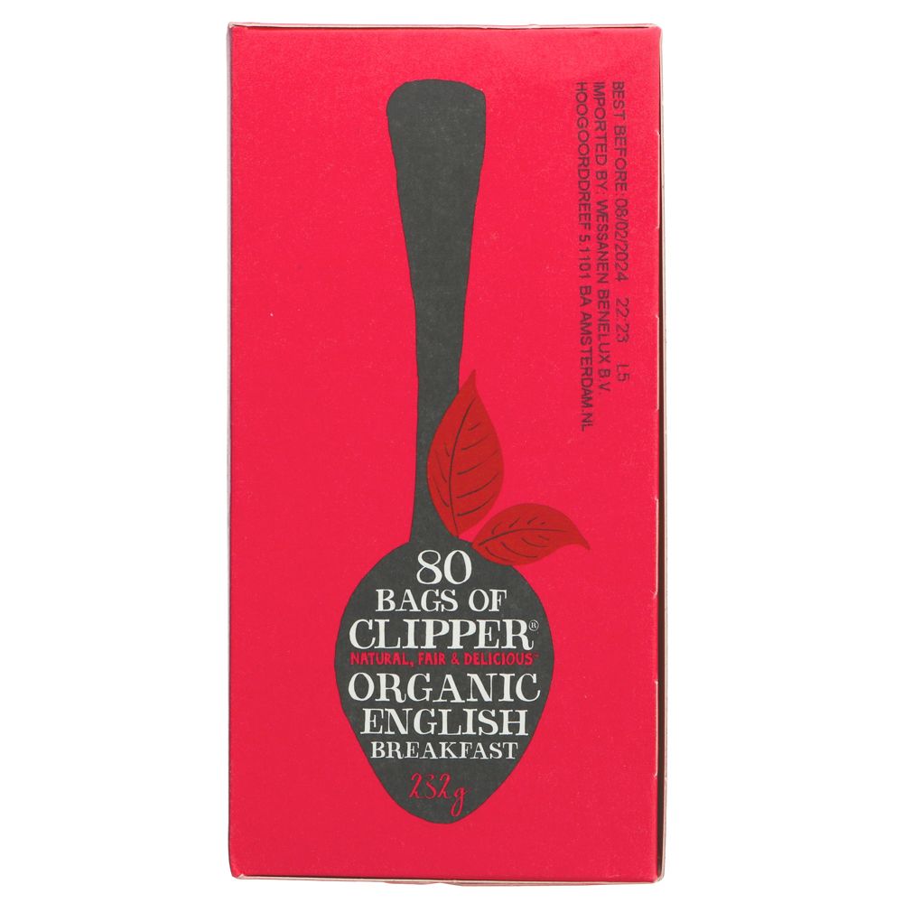 Fairtrade English Breakfast Black Tea 80 Bags - Clipper - Black Tea - Eco Natural Products