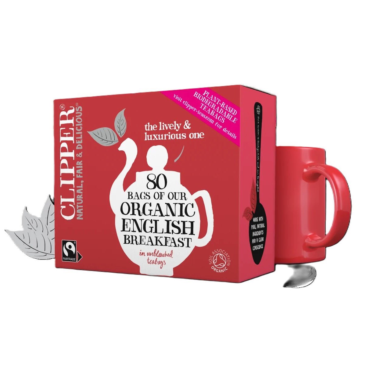 Fairtrade English Breakfast Black Tea 80 Bags - Eco Natural Products - Clipper - Black Tea