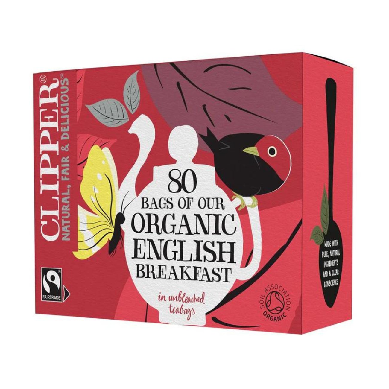 Fairtrade English Breakfast Black Tea 80 Bags - Clipper - Black Tea - Eco Natural Products