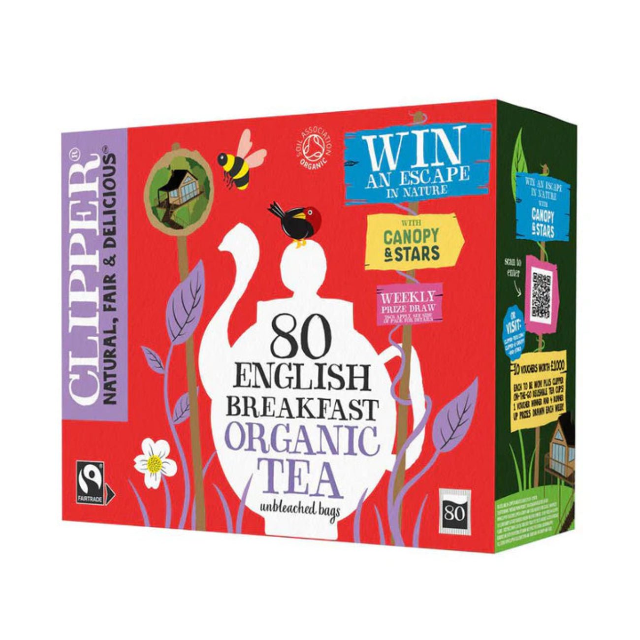 Fairtrade English Breakfast Black Tea 80 Bags - Clipper - Teas - Clipper