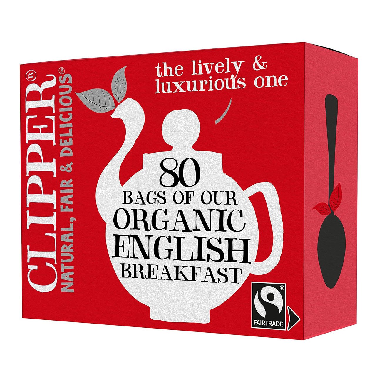 Fairtrade English Breakfast Black Tea 80 Bags - Clipper - Black Tea - Eco Natural Products