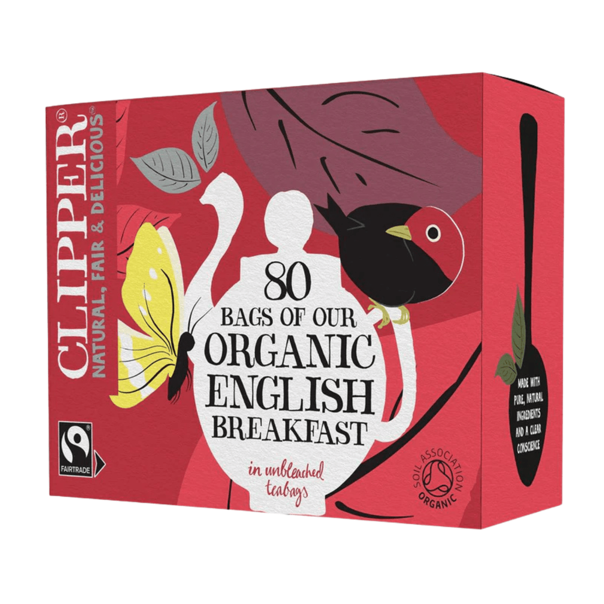 Fairtrade English Breakfast Black Tea 80 Bags - Clipper - Black Tea - Clipper