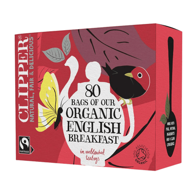 Fairtrade English Breakfast Black Tea 80 Bags - Clipper - Black Tea - Clipper