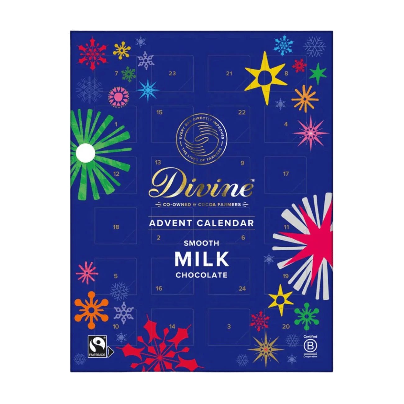 Fairtrade Milk Chocolate Advent Calendar 85g - Divine Chocolate - Advent Calendar - Divine Chocolate