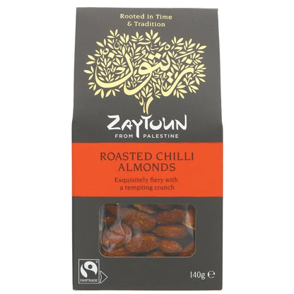 Fairtrade Roasted Chilli Almonds 140g - Zaytoun - Nuts - Zaytoun