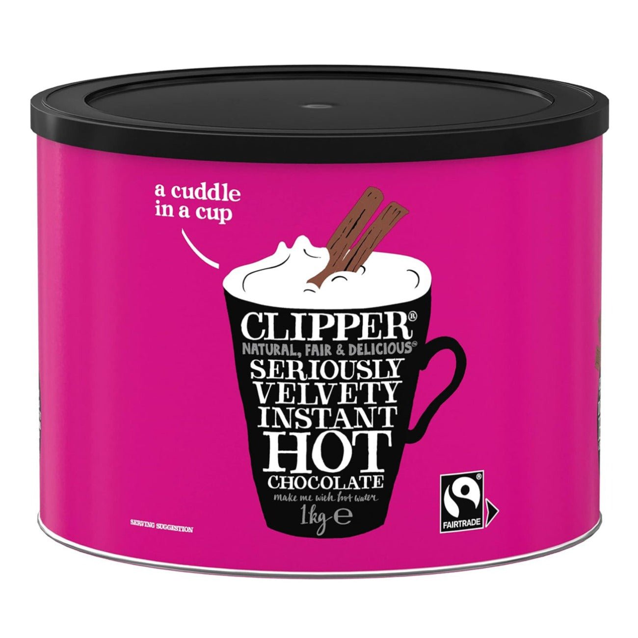 Fairtrade Seriously Velvety Instant Hot Chocolate 1kg - Eco Natural Products - Clipper - Instant chocolate