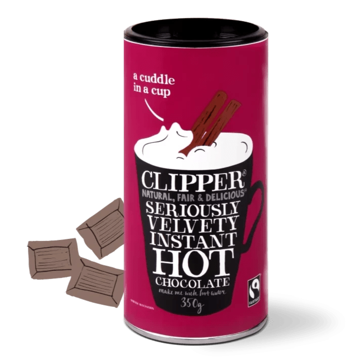 Fairtrade Seriously Velvety Instant Hot Chocolate 350g - Eco Natural Products - Clipper - Instant chocolate