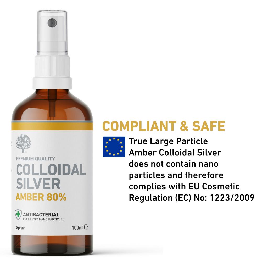 Amber 80% Colloidal Silver Solution Spray 100ml