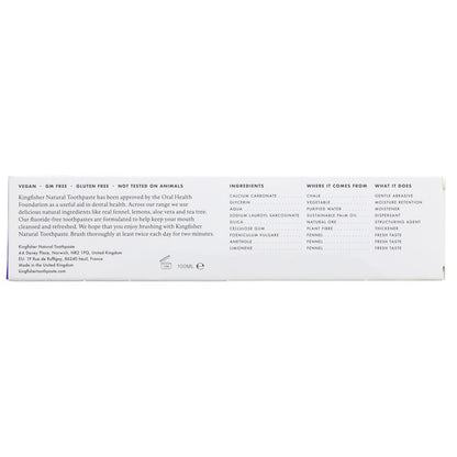 Fennel Fluoride free Toothpaste 100ml - Kingfisher - Toothpaste - Kingfisher