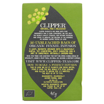 Fennel Infusion 20 bags - Clipper - Infusion - Eco Natural Products
