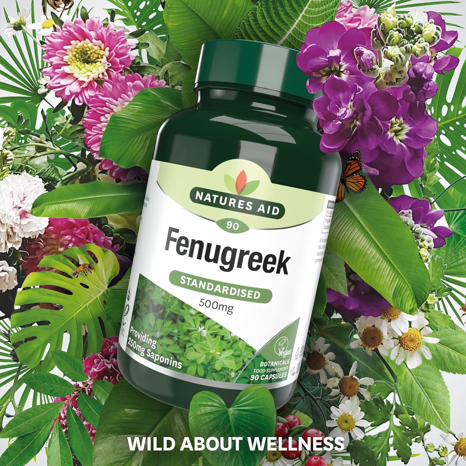 Fenugreek 500mg 90 Vcaps - Natures Aid - Vitamins & Supplements - Eco Natural Products