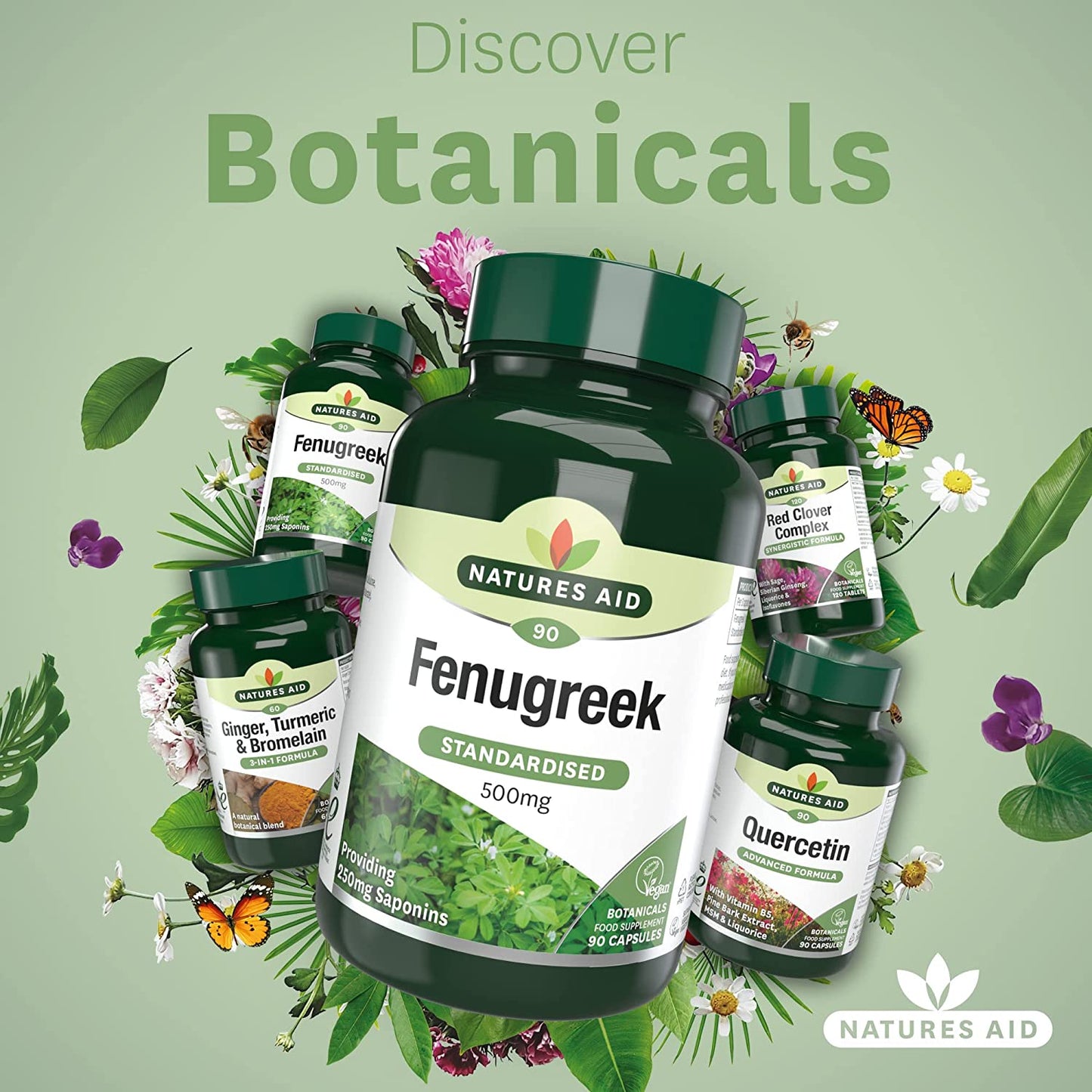 Fenugreek 500mg 90 Vcaps - Natures Aid - Vitamins & Supplements - Eco Natural Products