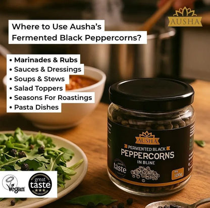 Fermented Black Peppercorns 100g - Ausha - Pepper - Ausha