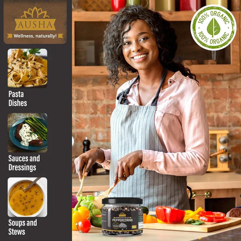 Fermented Black Peppercorns 100g - Ausha - Pepper - Ausha
