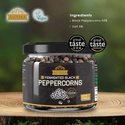 Fermented Black Peppercorns 100g - Ausha - Pepper - Ausha