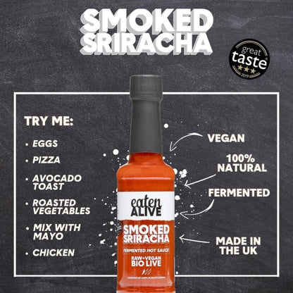 Fermented Hot Sauce Smoked Sriracha 150ml - Eaten Alive - Condiments & Sauces - Eco Natural Products