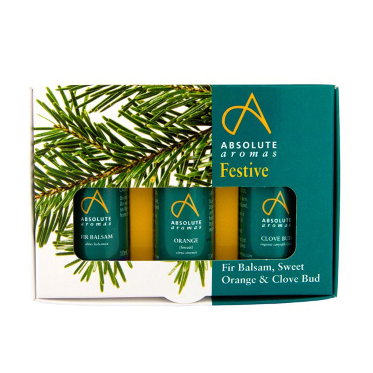 Festive Essential Oil Kit Set 3 x 10ml - Eco Natural Products - Absolute Aromas - Essential oil